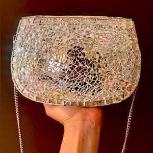 Mirror Mosaic Evening Clutch – Handmade Glamorous Purse for Special Occasions